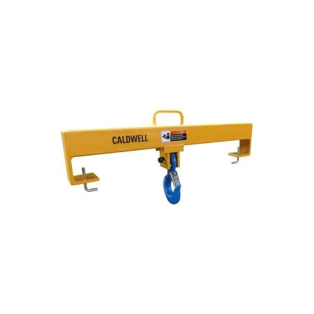 Caldwell Lif-Truc Fork Lift Beam, Double Fork, Single Fixed Hook, 10, 000lb., 36in Dim A Size 10F-5-36